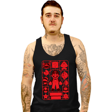 Load image into Gallery viewer, Daily_Deal_Shirts Tank Top, Unisex / Small / Black Mario Model Sprue
