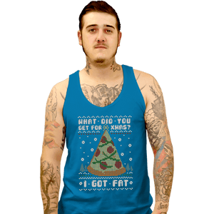 Shirts Tank Top, Unisex / Small / Sapphire Fatty Christmas