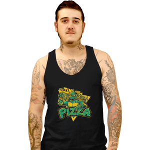 Shirts Tank Top, Unisex / Small / Black Pizza Time