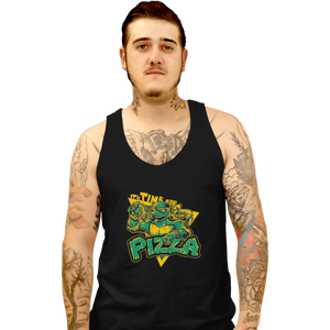 Shirts Tank Top, Unisex / Small / Black Pizza Time