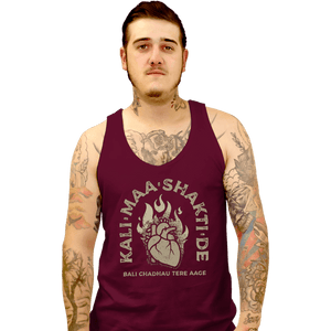 Shirts Tank Top, Unisex / Small / Maroon Kali Maa