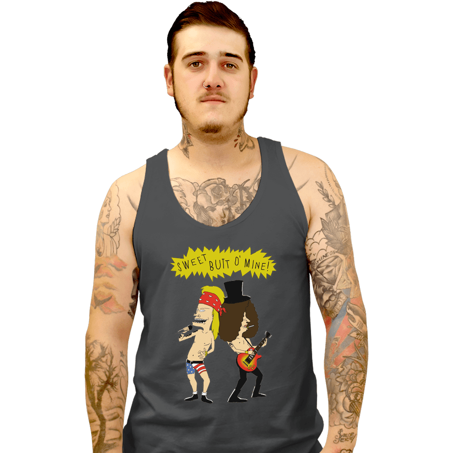 Shirts Tank Top, Unisex / Small / Charcoal Sweet Butt O Mine