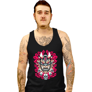 Shirts Tank Top, Unisex / Small / Black Oni Mask