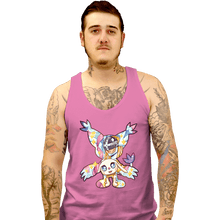 Load image into Gallery viewer, Shirts Tank Top, Unisex / Small / Pink Magical Silhouettes - Gatomon
