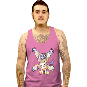 Shirts Tank Top, Unisex / Small / Pink Magical Silhouettes - Gatomon
