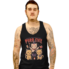 Load image into Gallery viewer, Shirts Tank Top, Unisex / Small / Black Purr Evil
