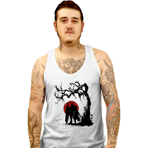 Shirts Tank Top, Unisex / Small / White Black Swordsman Under The Sun