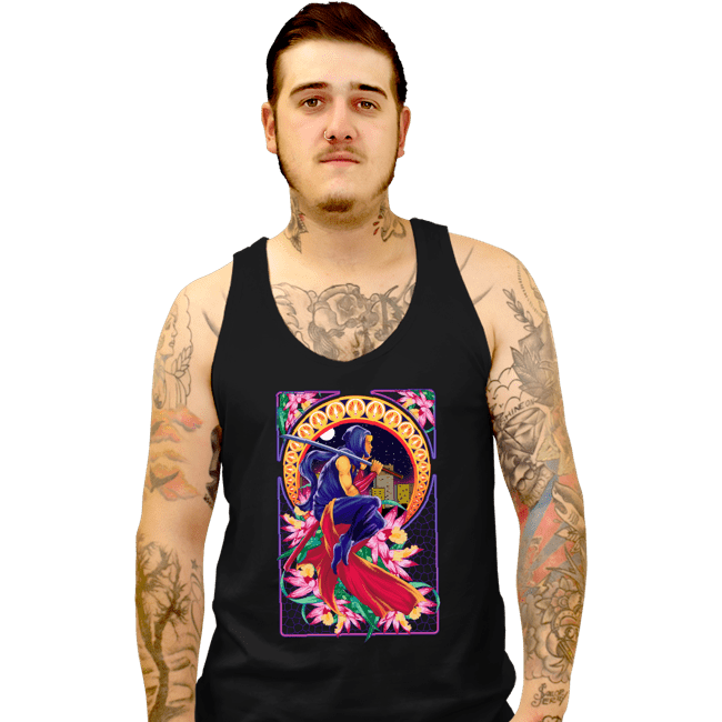 Daily_Deal_Shirts Tank Top, Unisex / Small / Black Ninja Art Nouveau Gaiden