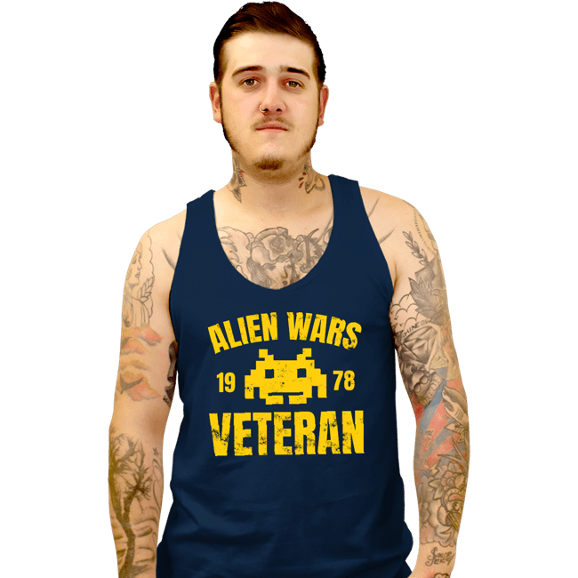Secret_Shirts Tank Top, Unisex / Small / Navy Alien Wars