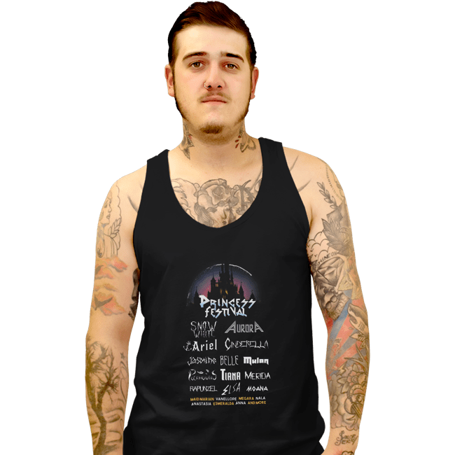 Shirts Tank Top, Unisex / Small / Black Princess Festival