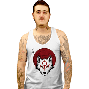 Shirts Tank Top, Unisex / Small / White Red Sun God