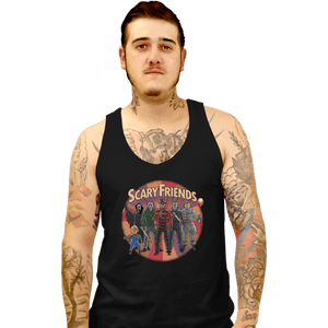 Daily_Deal_Shirts Tank Top, Unisex / Small / Black Scary Friends
