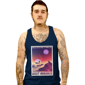 Shirts Tank Top, Unisex / Small / Navy Visit Arrakis