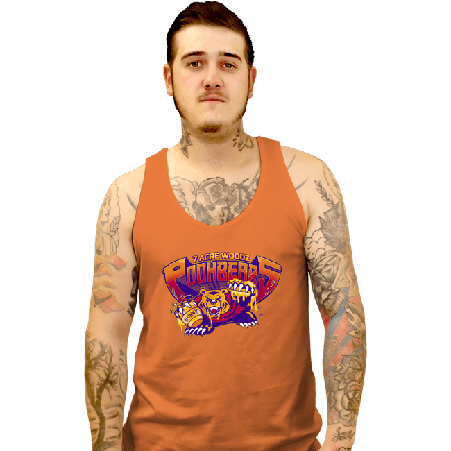 Daily_Deal_Shirts Tank Top, Unisex / Small / Orange Poohbearz!