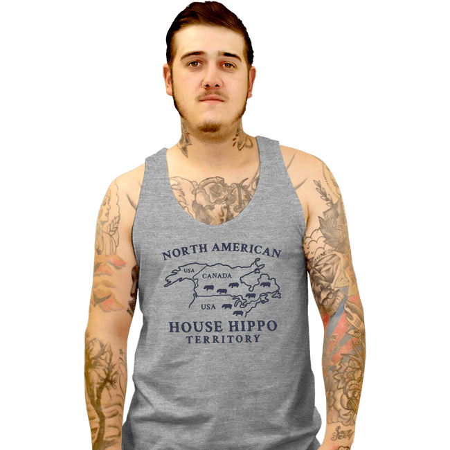 Daily_Deal_Shirts Tank Top, Unisex / Small / Sports Grey House Hippo Awareness
