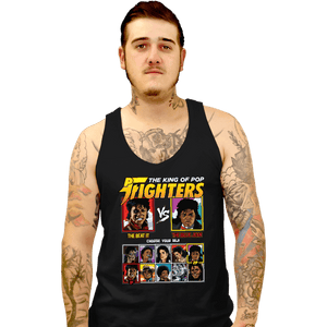 Shirts Tank Top, Unisex / Small / Black King Of Pop Fighters