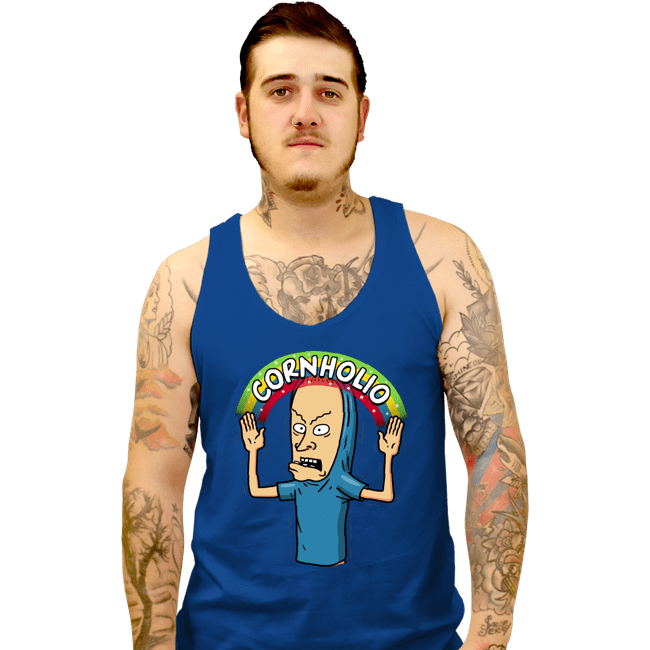 Secret_Shirts Tank Top, Unisex / Small / Royal Blue Cornholio Rainbow