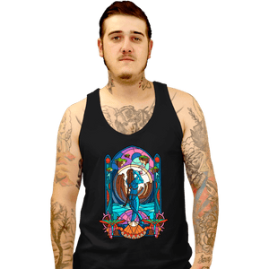 Daily_Deal_Shirts Tank Top, Unisex / Small / Black Stained Glass Paradise
