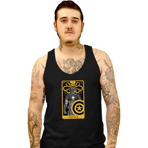 Shirts Tank Top, Unisex / Small / Black Tarot Justice