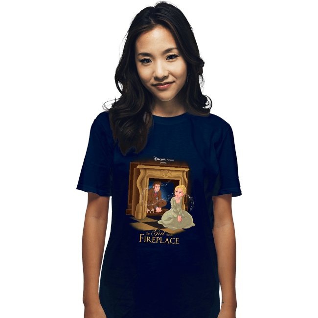 Secret_Shirts T-Shirts, Unisex / Small / Navy Girl In The Fireplace