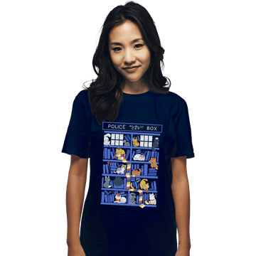 Shirts T-Shirts, Unisex / Small / Navy Library Box Who