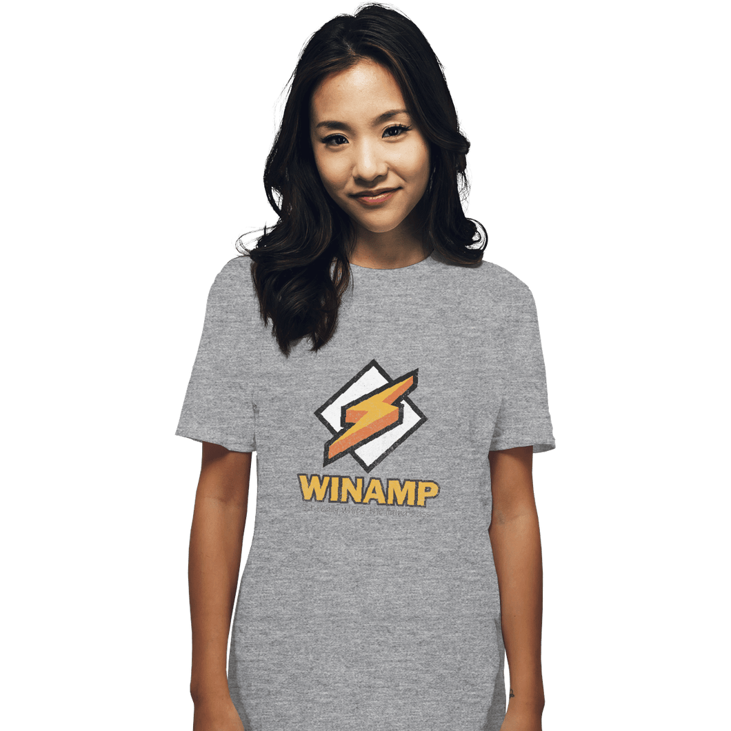 Shirts T-Shirts, Unisex / Small / Sports Grey Winamp