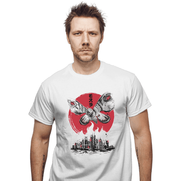 Shirts T-Shirts, Unisex / Small / White Giant Moth Attack Sumi-e