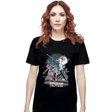 Shirts T-Shirts, Unisex / Small / Black Spiders Of The Multiverse