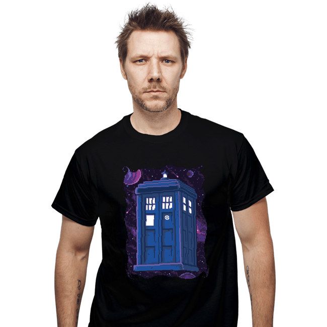 Daily_Deal_Shirts T-Shirts, Unisex / Small / Black Pixel Tardis