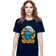 Load image into Gallery viewer, Secret_Shirts T-Shirts, Unisex / Small / Navy Smurf Around
