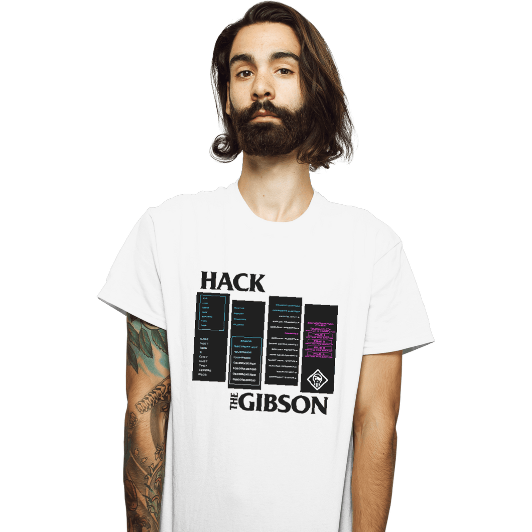 Shirts T-Shirts, Unisex / Small / White Hack The Gibson