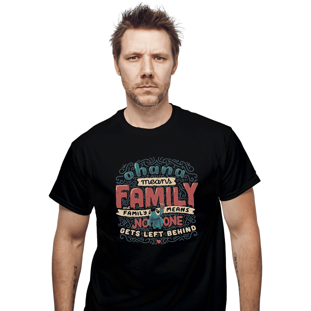 Shirts T-Shirts, Unisex / Small / Black Ohana Means Family