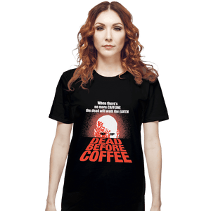 Shirts T-Shirts, Unisex / Small / Black Dead Before Coffee