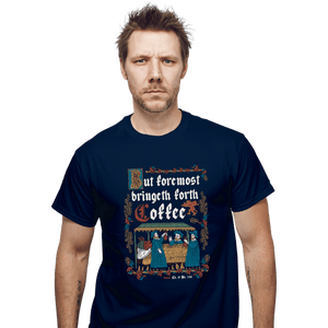 Daily_Deal_Shirts T-Shirts, Unisex / Small / Navy Illuminated Coffee