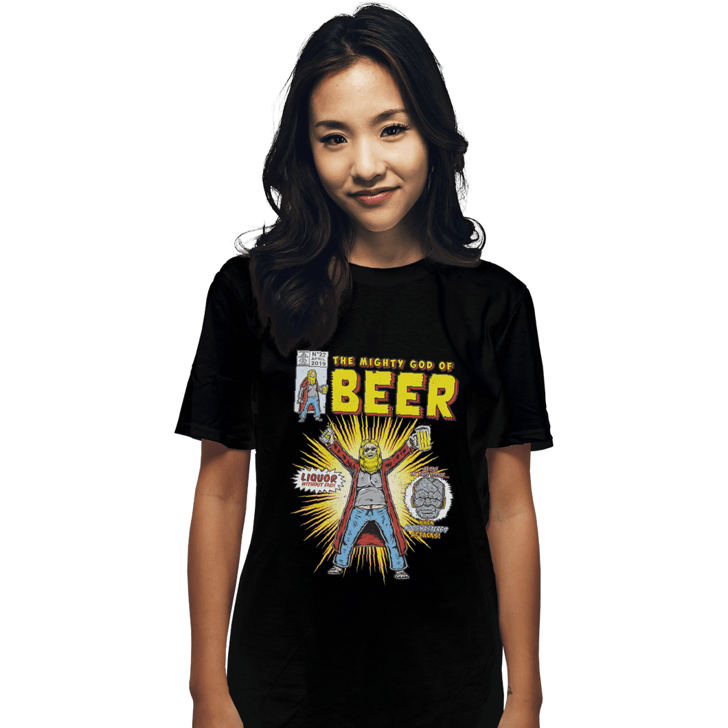 Shirts T-Shirts, Unisex / Small / Black God Of Beer