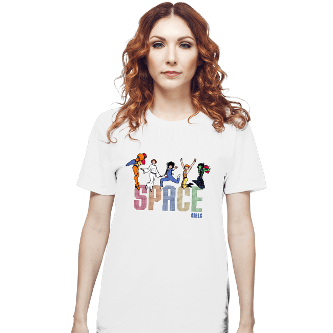 Shirts T-Shirts, Unisex / Small / White Space Girls