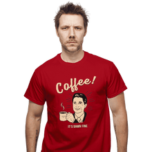 Load image into Gallery viewer, Shirts T-Shirts, Unisex / Small / Red It&#39;s damn Fine Coffee
