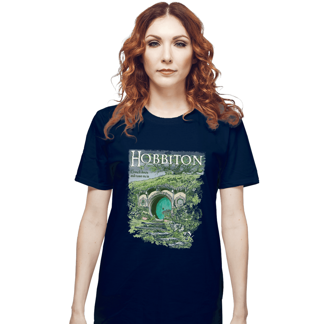 Shirts T-Shirts, Unisex / Small / Navy Visit Hobbiton