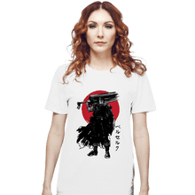 Load image into Gallery viewer, Daily_Deal_Shirts T-Shirts, Unisex / Small / White Black Swordsman Sumi-e
