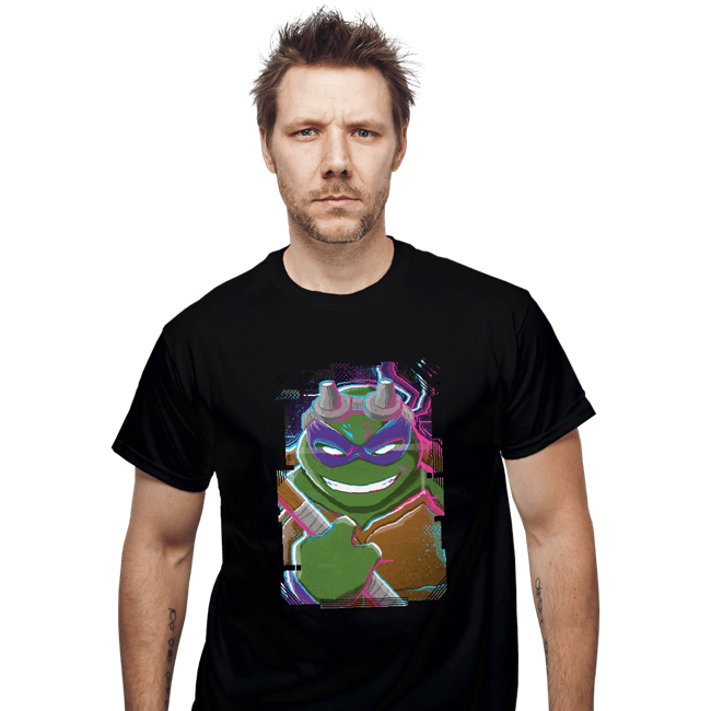 Daily_Deal_Shirts T-Shirts, Unisex / Small / Black Glitch Donatello