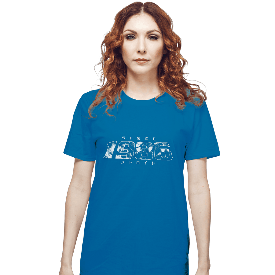 Shirts T-Shirts, Unisex / Small / Sapphire Metroid 1986