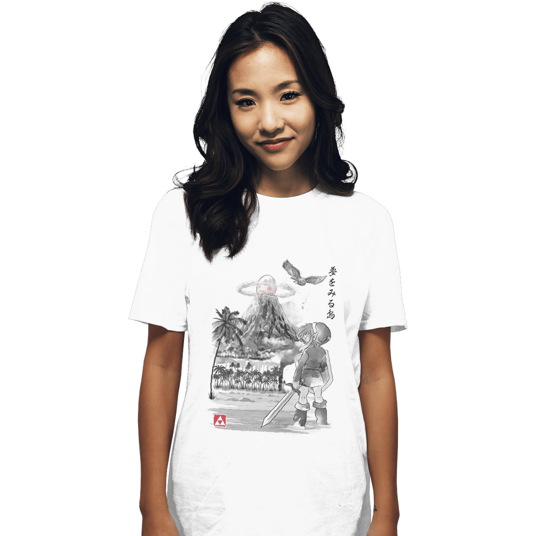 Shirts T-Shirts, Unisex / Small / White Link's Awakening Sumi-e