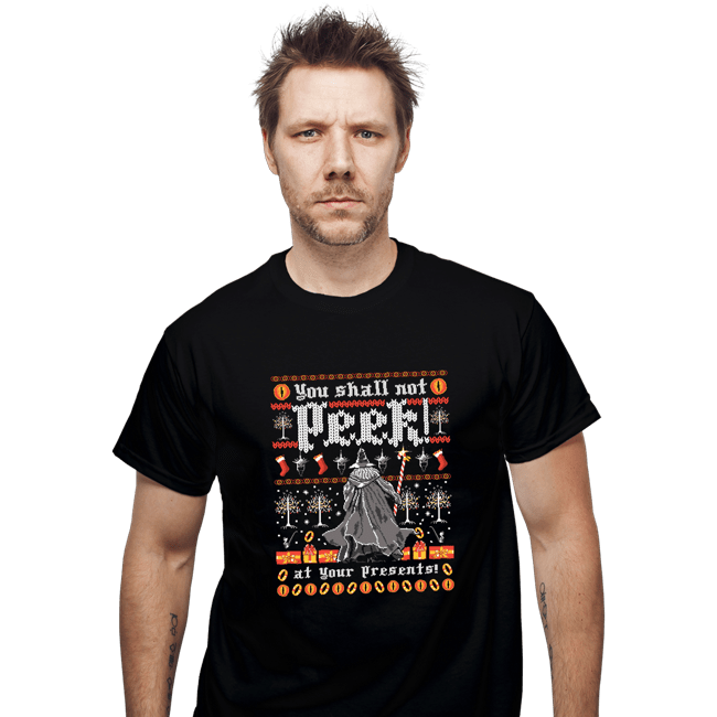 Shirts T-Shirts, Unisex / Small / Black You Shall Not Peek