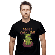 Load image into Gallery viewer, Shirts T-Shirts, Unisex / Small / Black Adopt A Cathulhu
