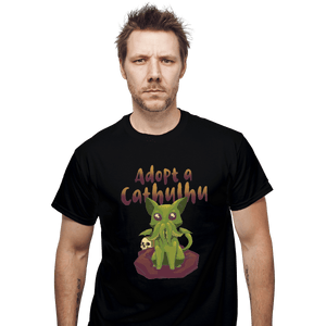 Shirts T-Shirts, Unisex / Small / Black Adopt A Cathulhu