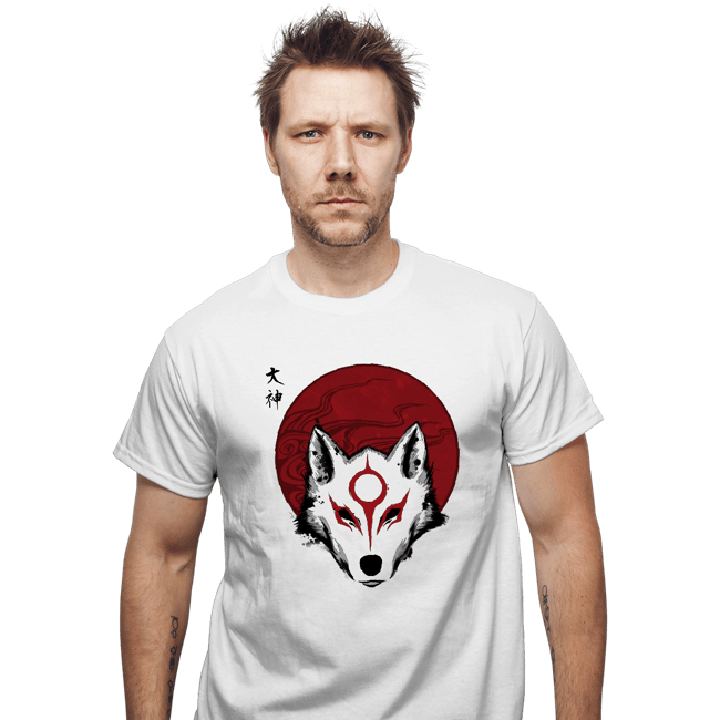 Shirts T-Shirts, Unisex / Small / White Red Sun God