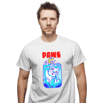 Shirts T-Shirts, Unisex / Small / White Paws