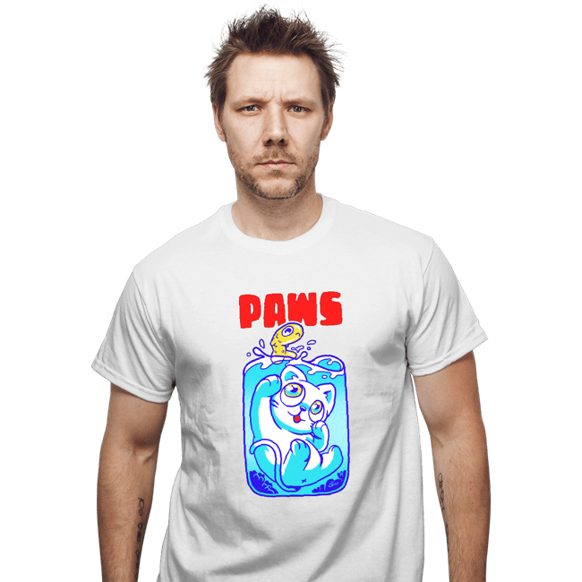 Shirts T-Shirts, Unisex / Small / White Paws