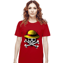 Load image into Gallery viewer, Secret_Shirts T-Shirts, Unisex / Small / Red Skeleton Mugiwara
