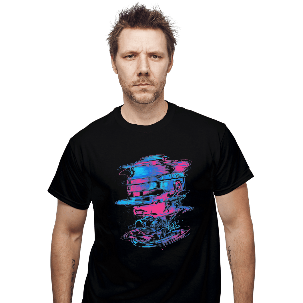 Shirts T-Shirts, Unisex / Small / Black Glitch Cyborg